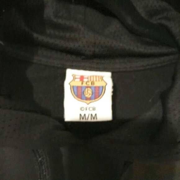 FCB Barcelona Black Sweatshirt Hoodie Sweater Men’s Medium Soccer - Picture 4 of 9